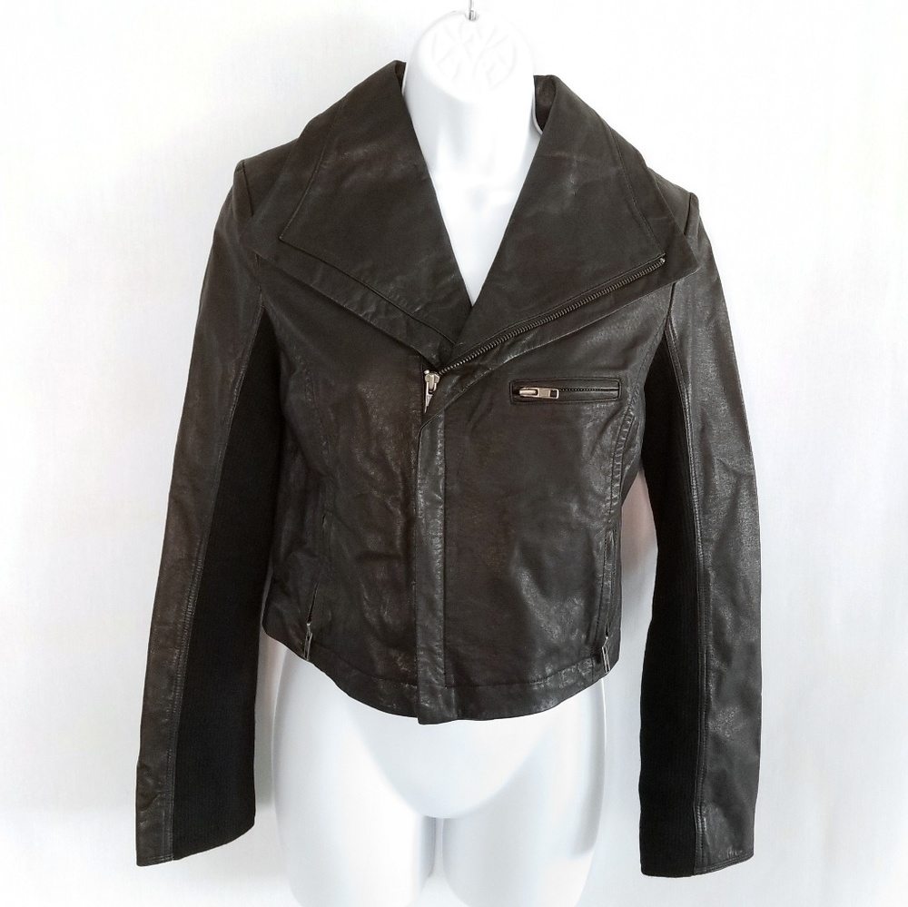 🔥NWOT Improvd Leather Moto Jacket genuine Leather